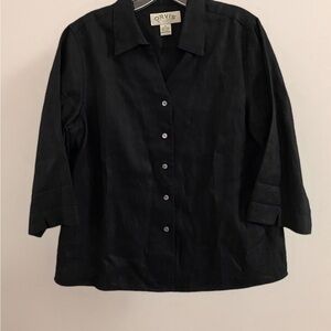 Orvis Black Linen Shirt